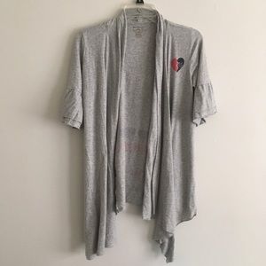 Juicy Couture gray heart cardigan